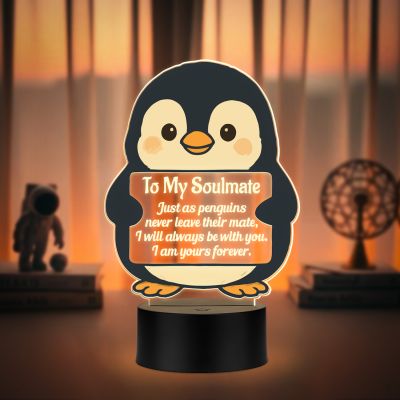 Acrylic Led Lamp Romantic Gift for Couples | Warm White Light Gift Item for Wedding, Anniversary, Birthday & Valentine's Day (to My Soulmate)